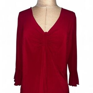 NICOLA Scarlet V-Neck Blouse